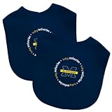 Baby Fanatic 2 Count Team Color Bibs, University of Michigan