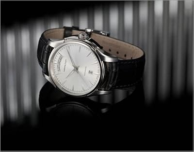 Hamilton Jazzmaster Automatic Silver Dial Black Leather Mens Watch H32505751 by Hamilton