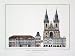 Altstader Ring By Prague. Size: 23.5 x 32 Inches. Rare Art Print