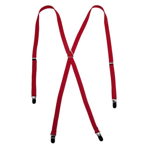 CTM® Womens Elastic Clip-End 1/2 Inch Skinny Urban Suspenders