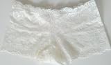 Ladies Stretch Lace Cheeky Boy Short One Size - Ivory