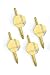 Solid 14K Gold Octagon-Shaped Diamond Stud Set (4)