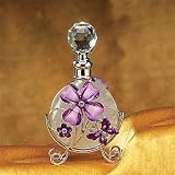 Butterfly Lavender Glass Perfume Bottle Wire Stand