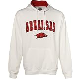 NCAA Arkansas Razorbacks White Classic Twill Hoody Sweatshirt -