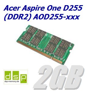 2GB Speicher / RAM für Acer Aspire One D255 (DDR2) AOD255-xxx