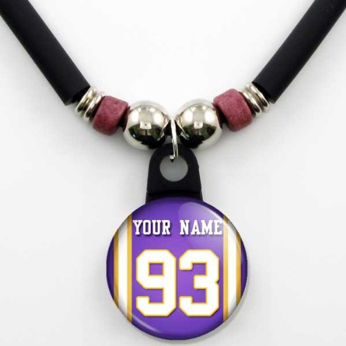 Minnesota Vikings Jersey Necklace Personalized with Your Name and Number