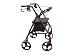 Drive Medical Aluminum Rollator with Fold up and Removable Back Support, Padded Seat, 8 Inch Casters with Loop Locks, Red