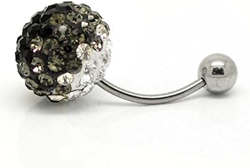 Sharefashion Black Belly Button Ring Body Jewelry Piercing Ring