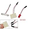Auto Car White 12 5050 SMD LED Panel Dome Light Bulb T10 Festoon