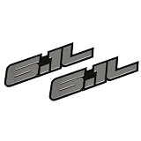2 x (Pair Set) 6.1L Liter Silver Hemi Engine Real Aluminum Emblem Badge for Dodge... 