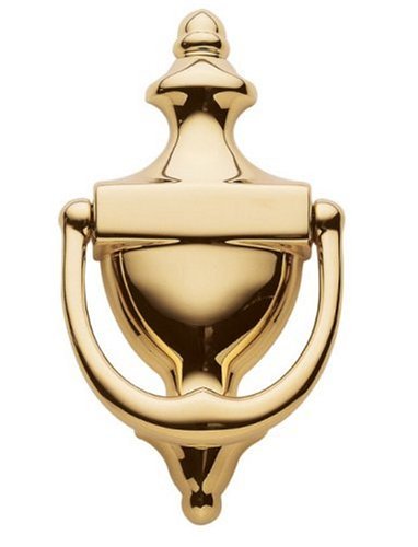 Baldwin 0102.003 Colonial Door Knocker, Lifetime Polished Brass