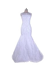 Mermaid Applique Lace Fitted High-Neck  Dress with a Brush/Sweep Train 