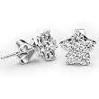 14k White Gold Diamond Flower Earrings (0.80 cttw, H-I, SI)