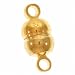 22K Gold Plated Barrel Magnetic Clasps 5mm x 11mm (6)