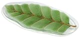 Peggy Karr 20-Inch Glass Organic Leaf Variegated Plate