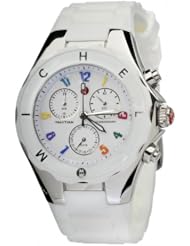 Michele Womens MWW12F000013 Tahitian Jellybean Steel Case Large White Carousel Watch