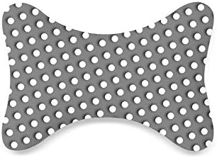 White Grey Dots Drop Shadow Polka Dim Gray Custom Travel Pillow Bone Shape Car Neck Pillow Car Seat Neck Rest Cushion sofe and healthy