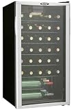 Danby 35 Bottle Wine Cooler (Black/Silver) (36″H x 22″W x 22″D)