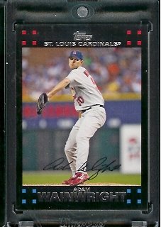 2007 Topps Limited Edition Adam Wainwright St. Louis Cardinals Baseball Card #STL9 - Mint Condition - In Protective Display Case!