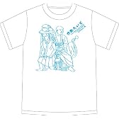 坊歌ろいど Tシャツ ホワイト×ブルー サイズ:M