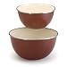 Paula Deen 2 Piece 1.5 Quart and 3 Quart Enamel on Steel Mixing Bowl Set, Red
