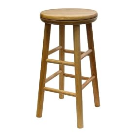 Winsome Woods Beechwood Swivel Bar Stools 24-in. by Winsome Wood