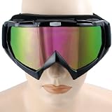 Ski Skiing Snowmobilings Snowboard Snow Snowmobile Snowvehicle Black Frame Large Colorful Lens Sun UV Protect Goggles Sunglasse One Size Fit Most