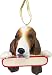 Basset Hound Dog Santa's Pal Christmas Ornament