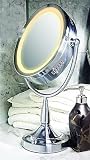 Zadro Half-Price Extra-Bright Reversible 8x/1x Lighted Oval Vanity Makeup Mirror - OVLV68B