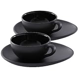Nigella Lawson Cappuccino Cup/Saucer Set/2 Black