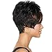 YX Women's Short Wig with Bangs, Fashion Fluffy Wave Synthetic Wig