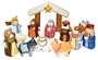 Kurt Adler J3764 Hand-Carved Wooden 12-Piece Child's First Nativity Set, 10-1/2-Inch