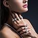 BERRICLE Sterling Silver Solitaire Wedding Engagement Rings 2.1 Carat Emerald Cut Cubic Zirconia CZ Ring for Women, Rhodium Plated Size 4-10