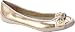 AK Anne Klein Women's Rossow Leather Flat,Gold,6.5 M US