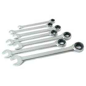 Titan 17351 7-Piece Ratcheting Metric Combination Wrench Set