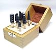 CARBIDE BUR GROBET SET BEAR CUT BURS 1/4" SHANK SET OF 8