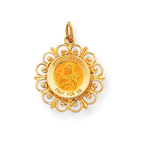 14k St. Theresa Medal Pendant