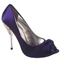 Womens Satin Diamante Heel Wedding Sandals