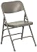 4 Pack - HERCULES Series Premium Curved Triple Braced & Quad Hinged Grey Metal Folding Chair