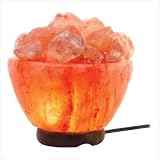 Home Accent Decor Salt Rock Bowl Desk Table Lamp Light