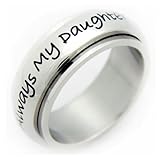 Always My Daughter - Spinner Ring - Ideal for mom on mother's day or for a beloved daughter from her mother or father for her birthday gift (Mother Daughter)