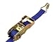 ProGrip 043118 Blue Webbing 16' x 1-1/8 Standard Duty Ratchet with Open Zinc Plated Handle and Double J Hooks