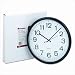 Indoor/Outdoor Clock, 13-1/2in, Black, 1 AA Battery