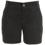Petite Gloria Vanderbilt Barb Solid Cargo Shorts