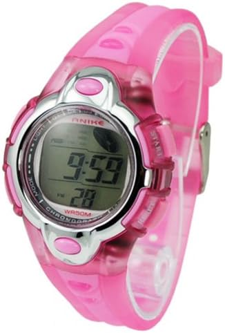 Kids Watches Flash Lights 50m Waterproof Chronograph Digital Sports Watch - Pink Color
