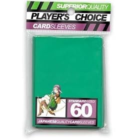 Player's Choice Green Sleeves (Pack of 60) Standard Size Deck Protectors - Ideal for Pokemon, Magic The Gathering & Other Trading Card Games
