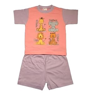 Baby Girl Nightwear Shorts and T-Shirt Set, Baby Pyjamas Clothing