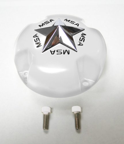 MotoSport Alloys (MSA CAP-W) White Star Bolt-On Center Cap