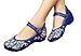 AvaCostume Women's Chinese Embroidery Casual Mary Jane Travel Walking Shoes Blue 40
