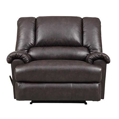 Dorel Living Stanford Faux Leather Overstuffed Extrawide Recliner